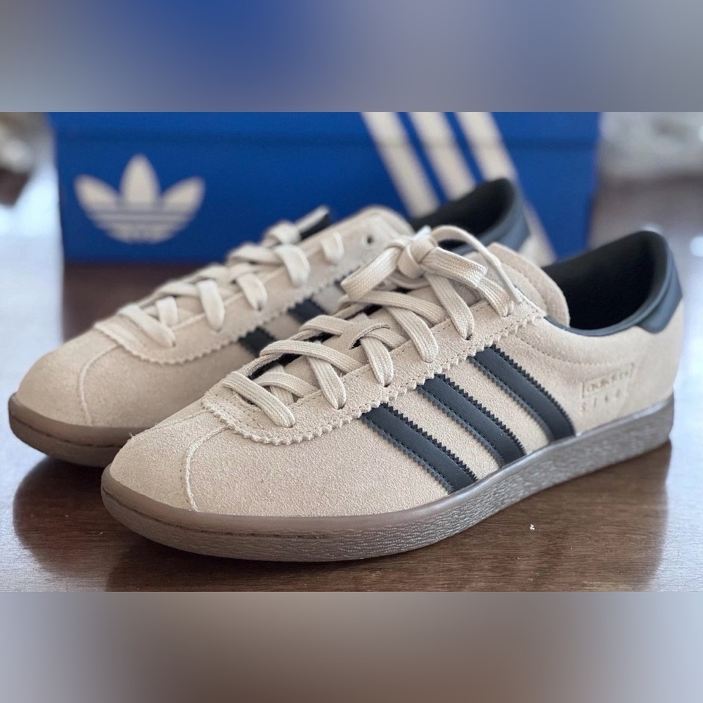 Adidas Originals Stadt Brown Carbon Gum Suede Sneakers JQ9012 Mens Shoes